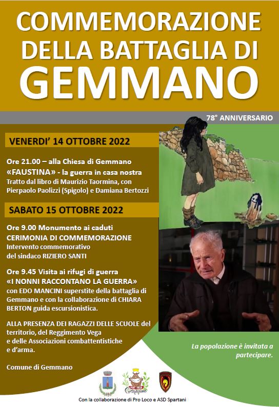 Commemorazione Battaglia di Gemmano venerdì 14 e sabato 15 ottobre 2022